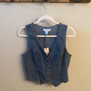 Rachel Zoe Blue Denim Vest Top